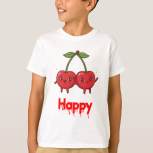 Kinder vruchten Schattigee kersen vrienden. T-shirt