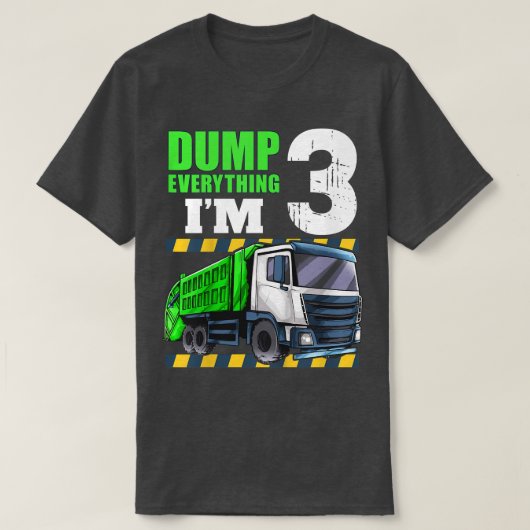 Kinder vuilniswagen 3rd Birthday Boy 3 T-shirt (Design voorkant)
