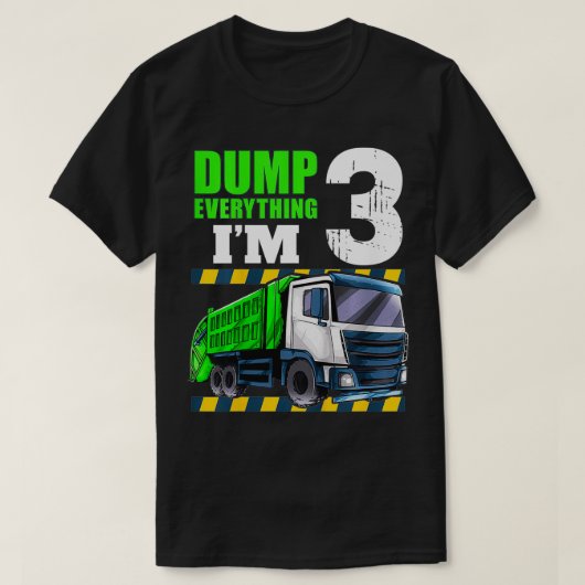 Kinder vuilniswagen 3rd Birthday Boy 3 T-shirt (Design voorkant)