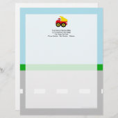 Kinder vuilniswagen briefhoofd (Voorkant / Achterkant)