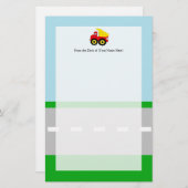 Kinder vuilniswagen briefpapier (Voorkant / Achterkant)