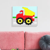 Kinder vuilniswagen canvas afdruk (Insitu (Woonkamer))