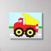 Kinder vuilniswagen canvas afdruk (Voorkant)
