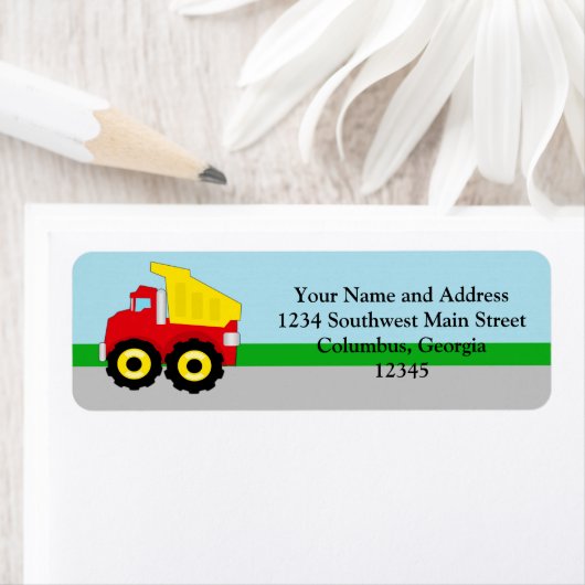 Kinder vuilniswagen etiket (Insitu)