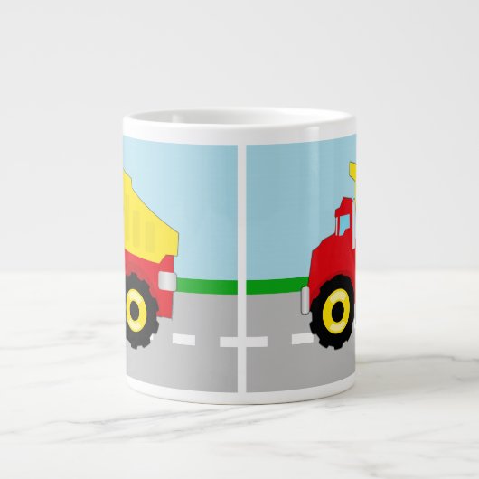 Kinder vuilniswagen grote koffiekop (Voorkant)