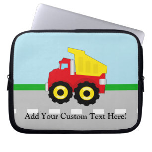 Kinder vuilniswagen laptop sleeve