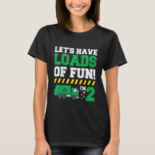 Kinder vuilniswagen offerte voor een 2 jaar oude v t-shirt