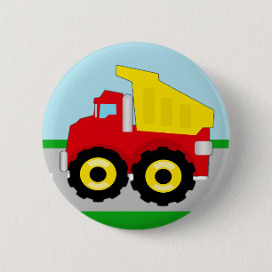 Kinder vuilniswagen ronde button 5,7 cm