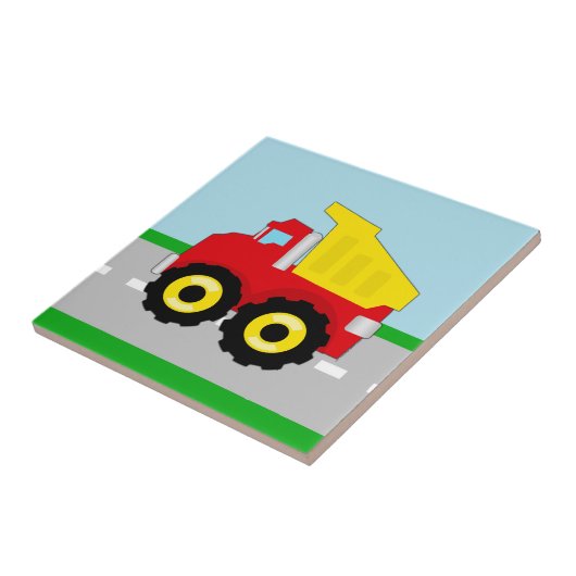 Kinder vuilniswagen tegeltje (Zijkant)