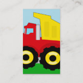 Kinder vuilniswagen visitekaartje (Achterkant)