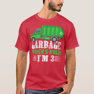 Kinder vuilniswagens regel Ik ben 3 jaar oud vuiln T-shirt