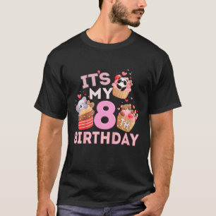 Kinder vun cute Animal Cupcake is mijn 8e verjaard T-shirt