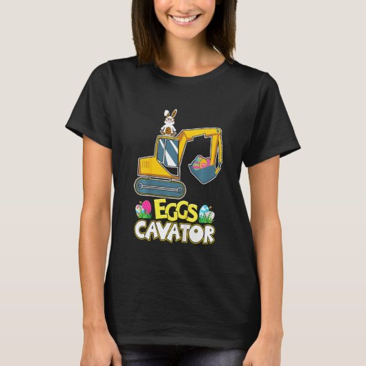 Kinder vun Eggs Cavator Leopard Easter Bunny Excav T-shirt (Voorkant)