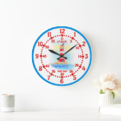 Kinder vuurtoren leren tijd blauwe witte muurklok grote klok (Huis)