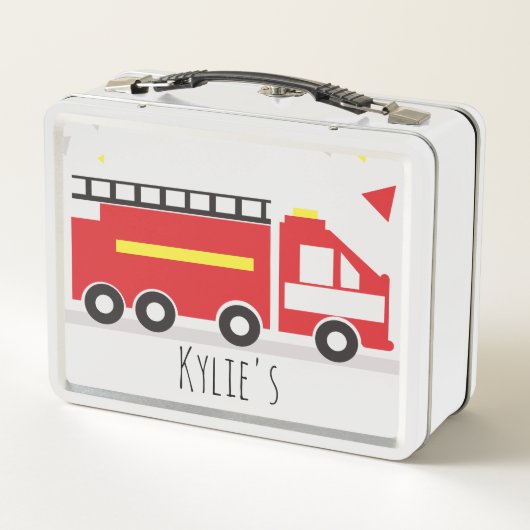 Kinder vuurvrachtwagen Fun Terug naar schoolnaam (Achterkant)