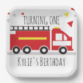 Kinder Vuurwerker Fun Confetti Birthday Name Papieren Bordje (Voorkant)