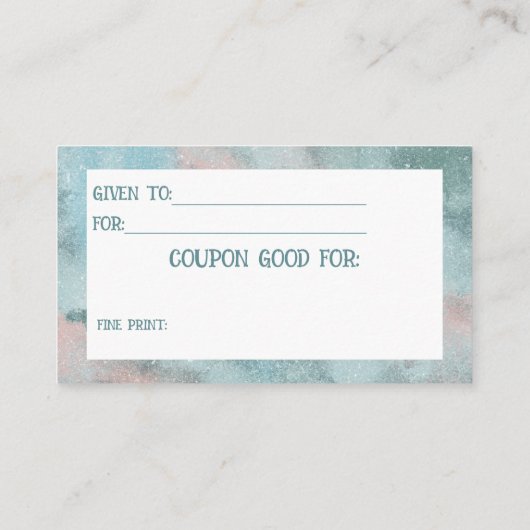 Kinder waardepapieren visitekaartje (Achterkant)