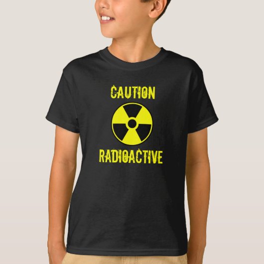 Kinder waarschuwing radioactieve T-shirt (Voorkant)