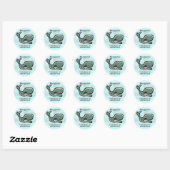 Kinder walvis ID badge Ronde Sticker (Vel)