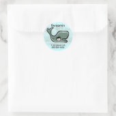Kinder walvis ID badge Ronde Sticker (Tas)