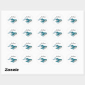 Kinder walvis ronde sticker (Vel)