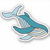 Kinder walvis sticker (Voorkant)