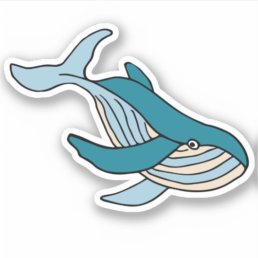 Kinder walvis sticker (Voorkant)