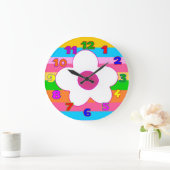 kinder wandklok, kinder kamer, meisjeskamer grote klok (Huis)