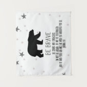 kinder wandkunst, wees moedig, Jongen Room Wandkleed (Voorkant)