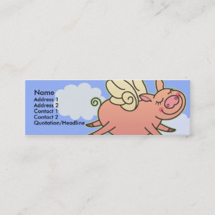 Kinder wanneer varkens naar een zijnige profielkaa mini visitekaartje