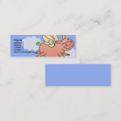 Kinder wanneer varkens naar een zijnige profielkaa mini visitekaartje (Voorkant / Achterkant)