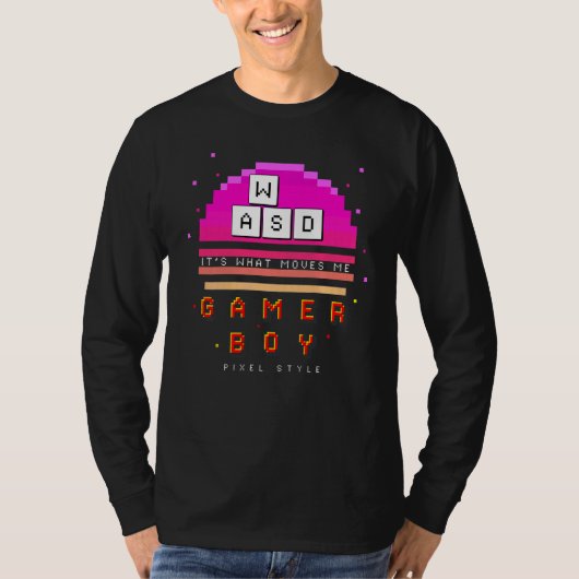 Kinder Wasd Het is wat me beweegt Computer Videosp T-shirt (Voorkant)