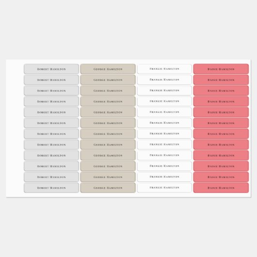 Kinder waterdichte naam Aangepast Labels (Vel)