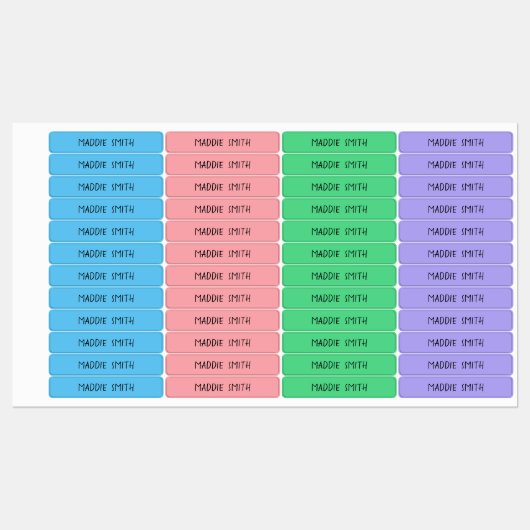 Kinder waterdichte naam labels (Vel)