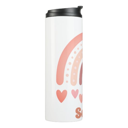 Kinder waterfles gepersonaliseerd thermosbeker (Gedraaid links)