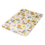 Kinder Waterverf Bouwvoertuigen Badmat (Gekanteld)