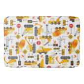 Kinder Waterverf Bouwvoertuigen Badmat (Voorkant)