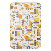 Kinder Waterverf Bouwvoertuigen Badmat (Voorkant Verticaal)