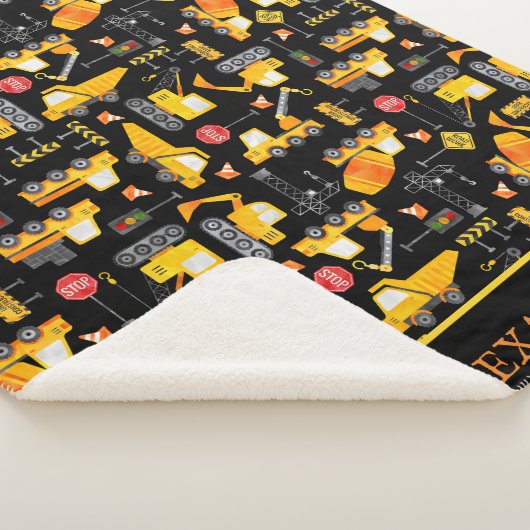 Kinder Waterverf Bouwvoertuigen op maat Sherpa Deken (3/4)