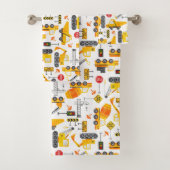 Kinder Waterverf constructievoertuigen Bad Handdoek (Insitu)