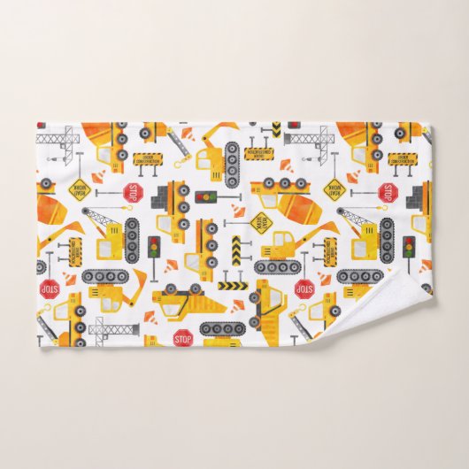 Kinder Waterverf constructievoertuigen Bad Handdoek (Handdoek)