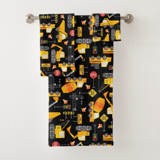 Kinder Waterverf constructievoertuigen Bad Handdoek (Insitu)