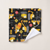 Kinder Waterverf constructievoertuigen Bad Handdoek (Wasdoekje)