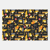 Kinder Waterverf constructievoertuigen Inpakpapier Vel (Voorkant 2)