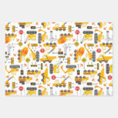 Kinder Waterverf constructievoertuigen Inpakpapier Vel (Voorkant)