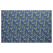 Kinder Waterverf Dinosaur Silhouette Blue Stof (Yard (91,4 cm))