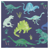 Kinder Waterverf Dinosaur Silhouette Blue Stof (Close Up)