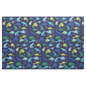 Kinder Waterverf Dinosaur Silhouette Blue Stof (Fat Quarter)