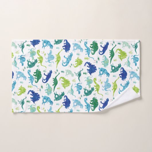 Kinder Waterverf Dinosaur Silhouette Pattern Boys Bad Handdoek (Handdoek)