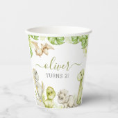 Kinder Waterverf Dinosaurus Verjaardagsfeest Papieren Bekers (Voorkant)